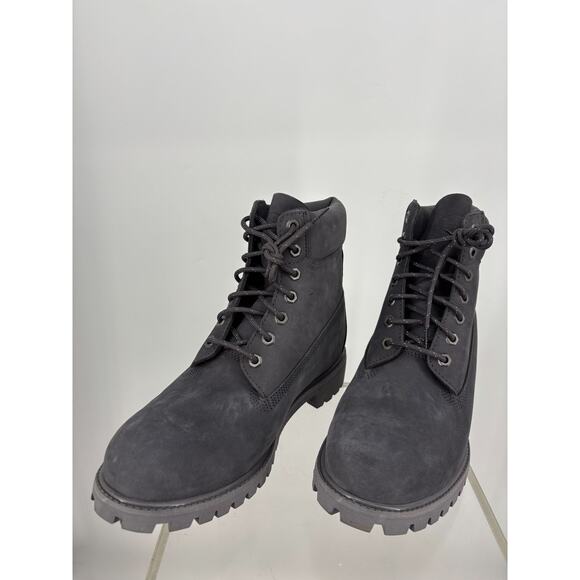 Timberland Premium Boots Mens 11 Black Leather Combat Rugged Outdoor A5RBM
